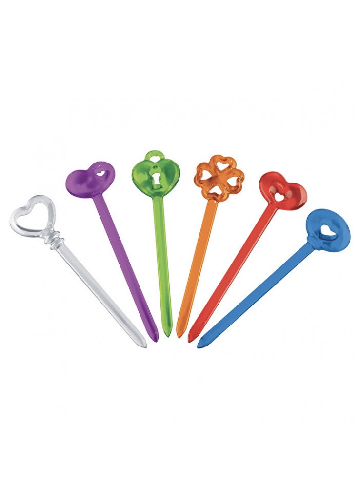 Набор 6 шпажек для закуски 'love key'